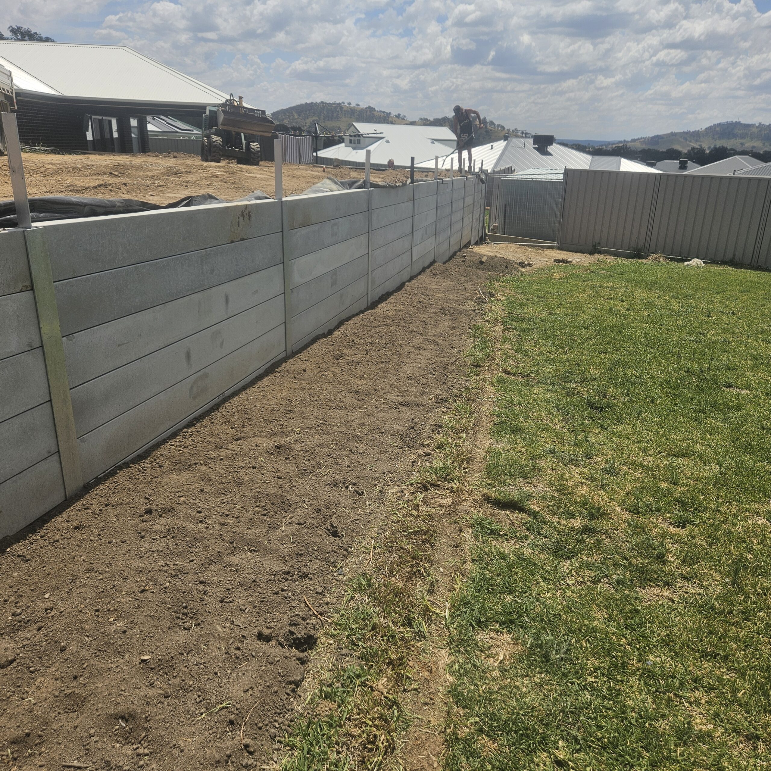 Concrete sleeper retaining walls Albury Wodonga