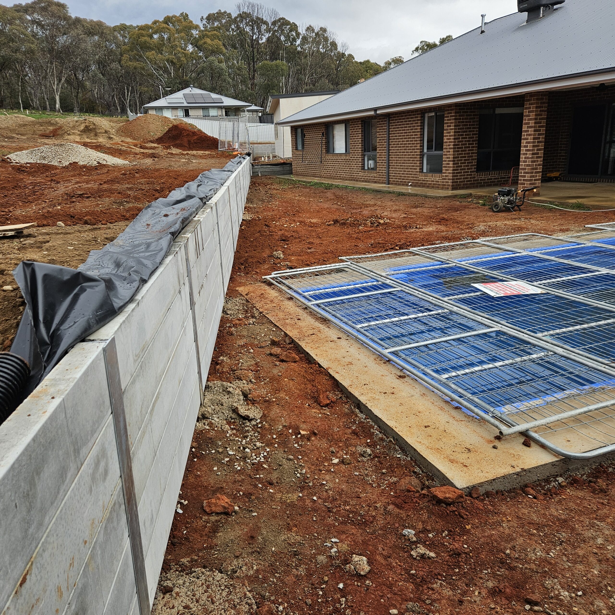 Completed local retaining wall project by A1 Retaining