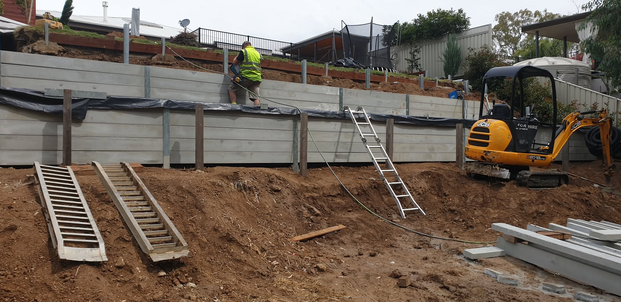 Garden retaining wall completed by A1 Retaining