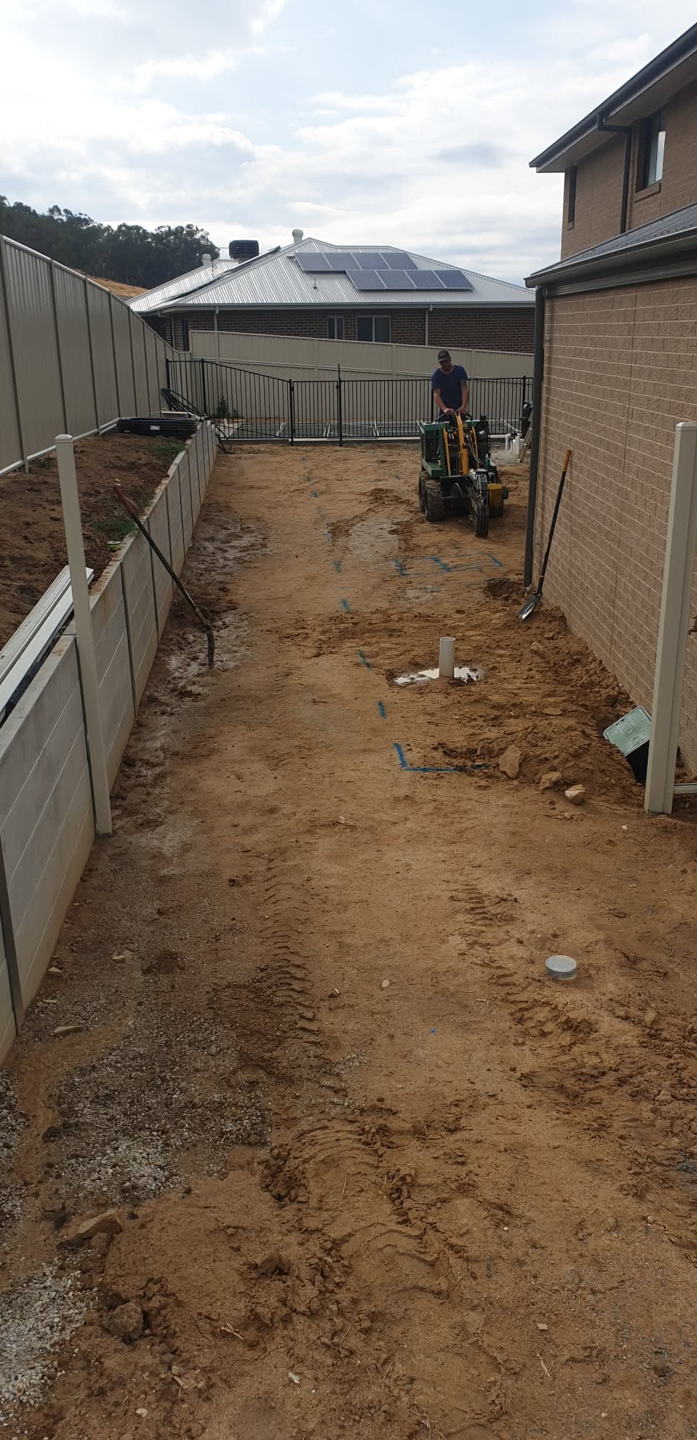 Site preparation and levelling for grass areas in Albury Wodonga